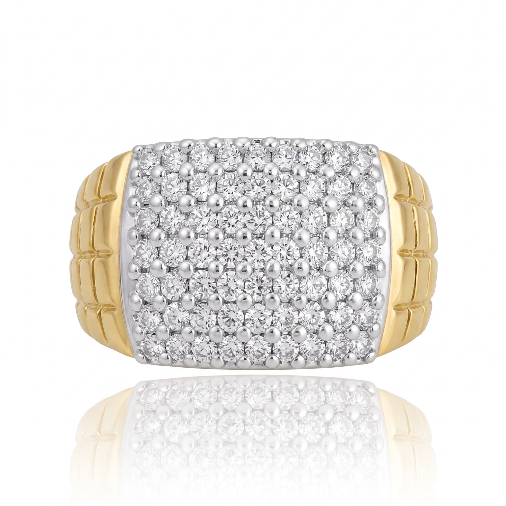 Opulent Grid Glimmer Lab Grown Diamond Ring