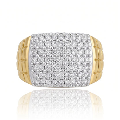 Opulent Grid Glimmer Lab Grown Diamond Ring