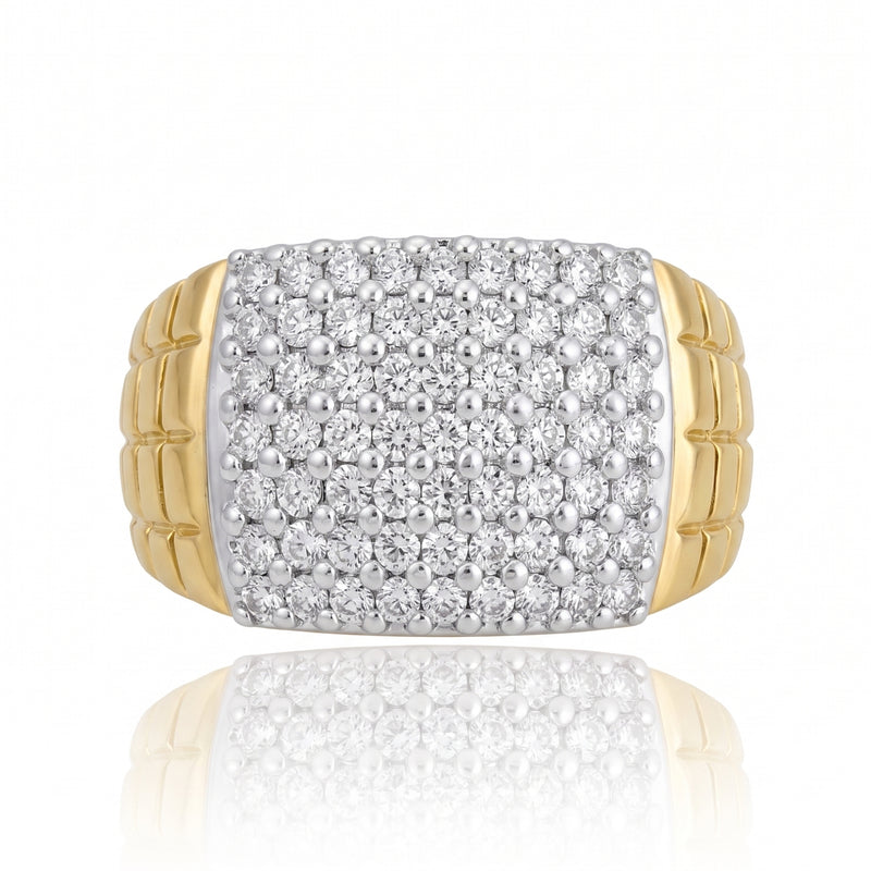 Opulent Grid Glimmer Lab Grown Diamond Ring