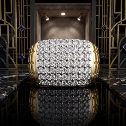 Opulent Grid Glimmer Lab Grown Diamond Ring