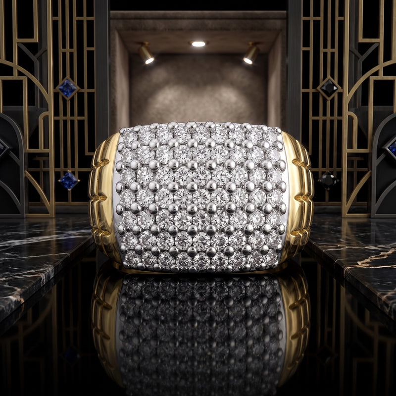 Opulent Grid Glimmer Lab Grown Diamond Ring