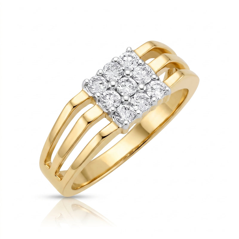 Majestic Lane Cluster Lab Grown Diamond Ring
