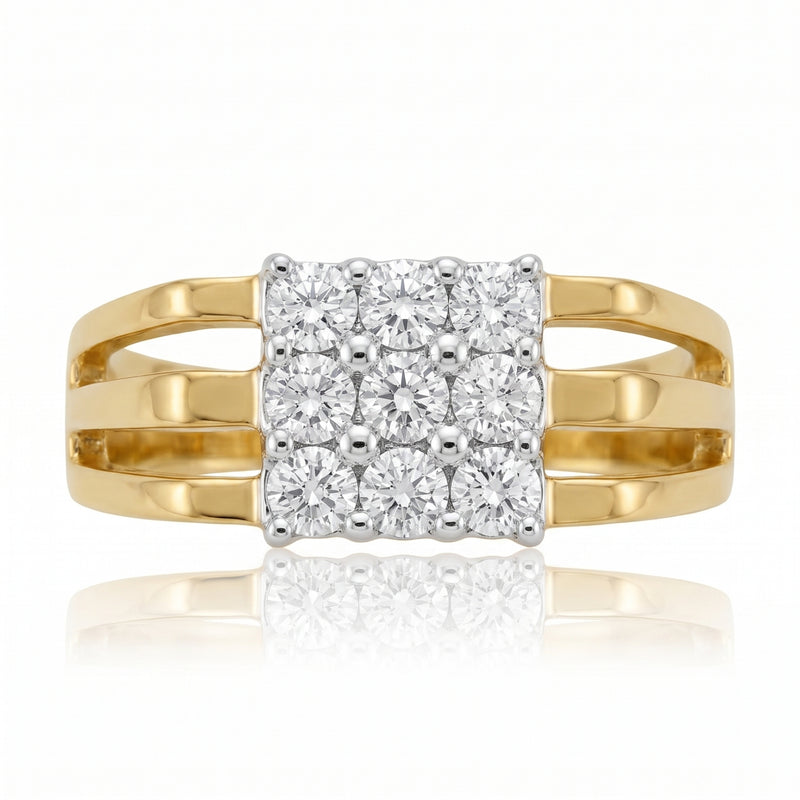 Majestic Lane Cluster Lab Grown Diamond Ring