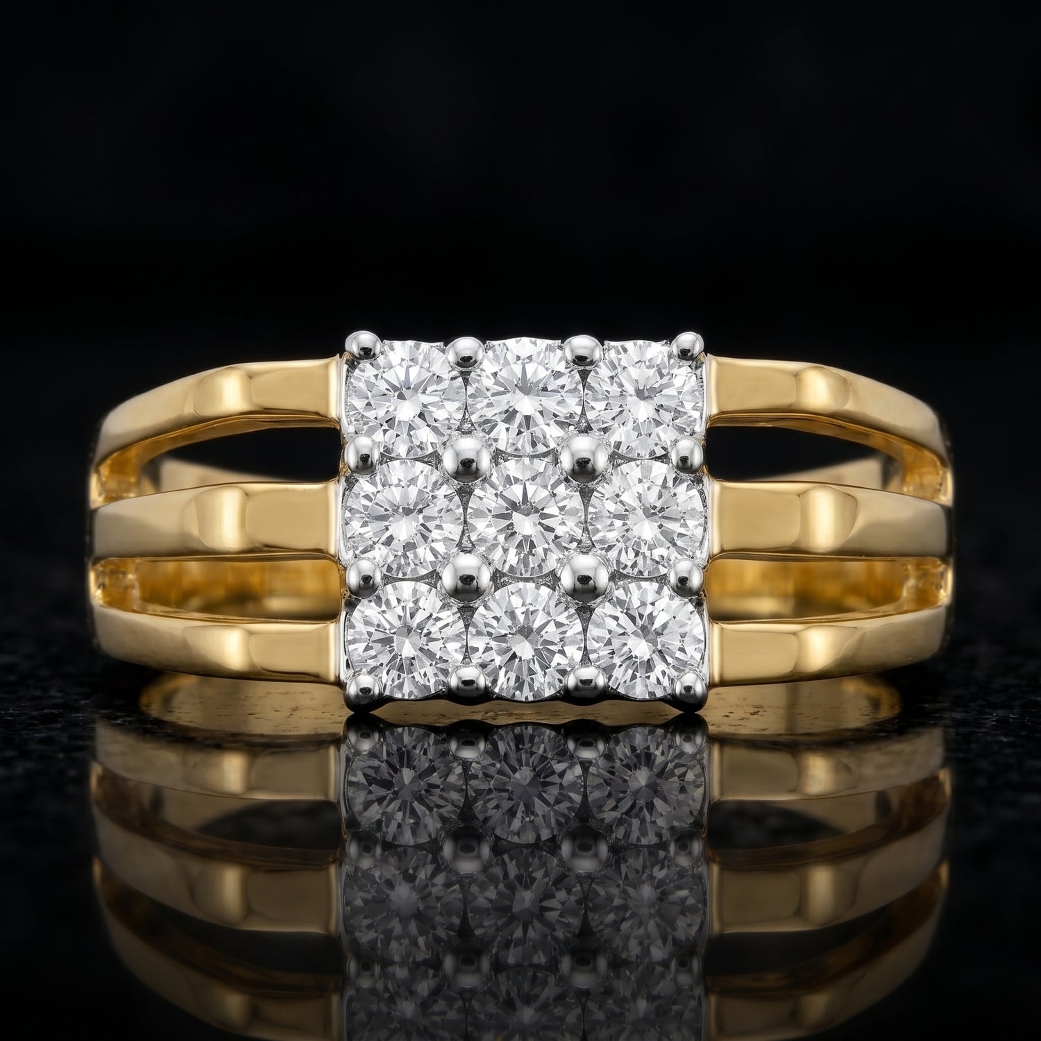 Majestic Lane Cluster Lab Grown Diamond Ring