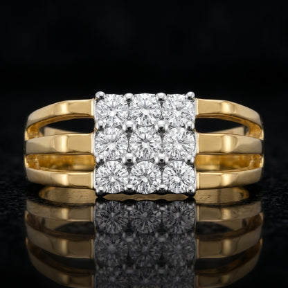 Majestic Lane Cluster Lab Grown Diamond Ring