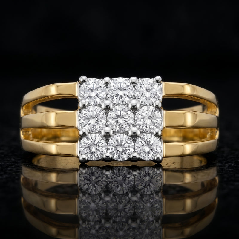 Majestic Lane Cluster Lab Grown Diamond Ring