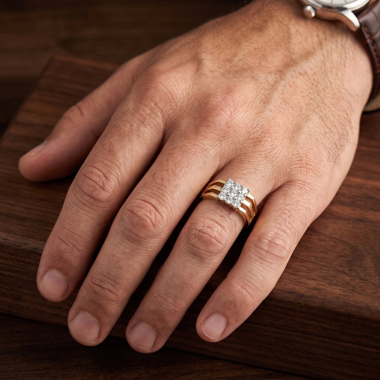 Majestic Lane Cluster Lab Grown Diamond Ring