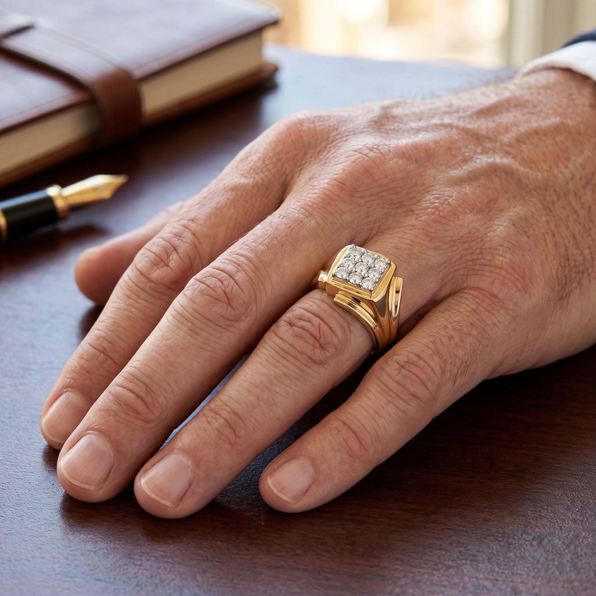 Radiant Plaza Cluster Lab Grown Diamond Ring