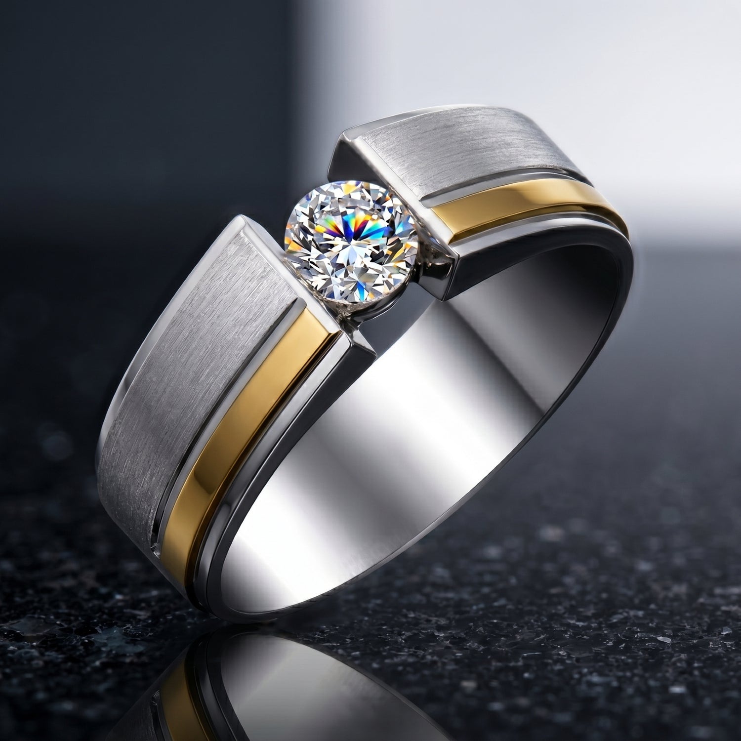 Bianco Aura Men’s Lab Grown Diamond Ring