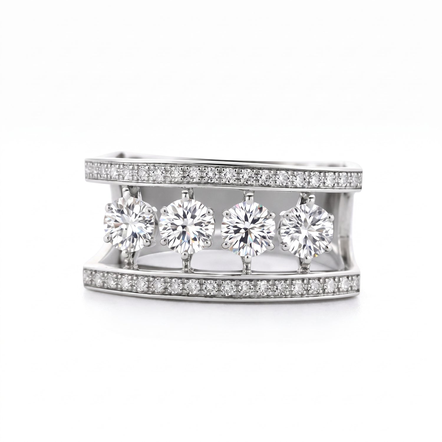 Lumina Quartet Dancing Lab Grown Diamond Ring