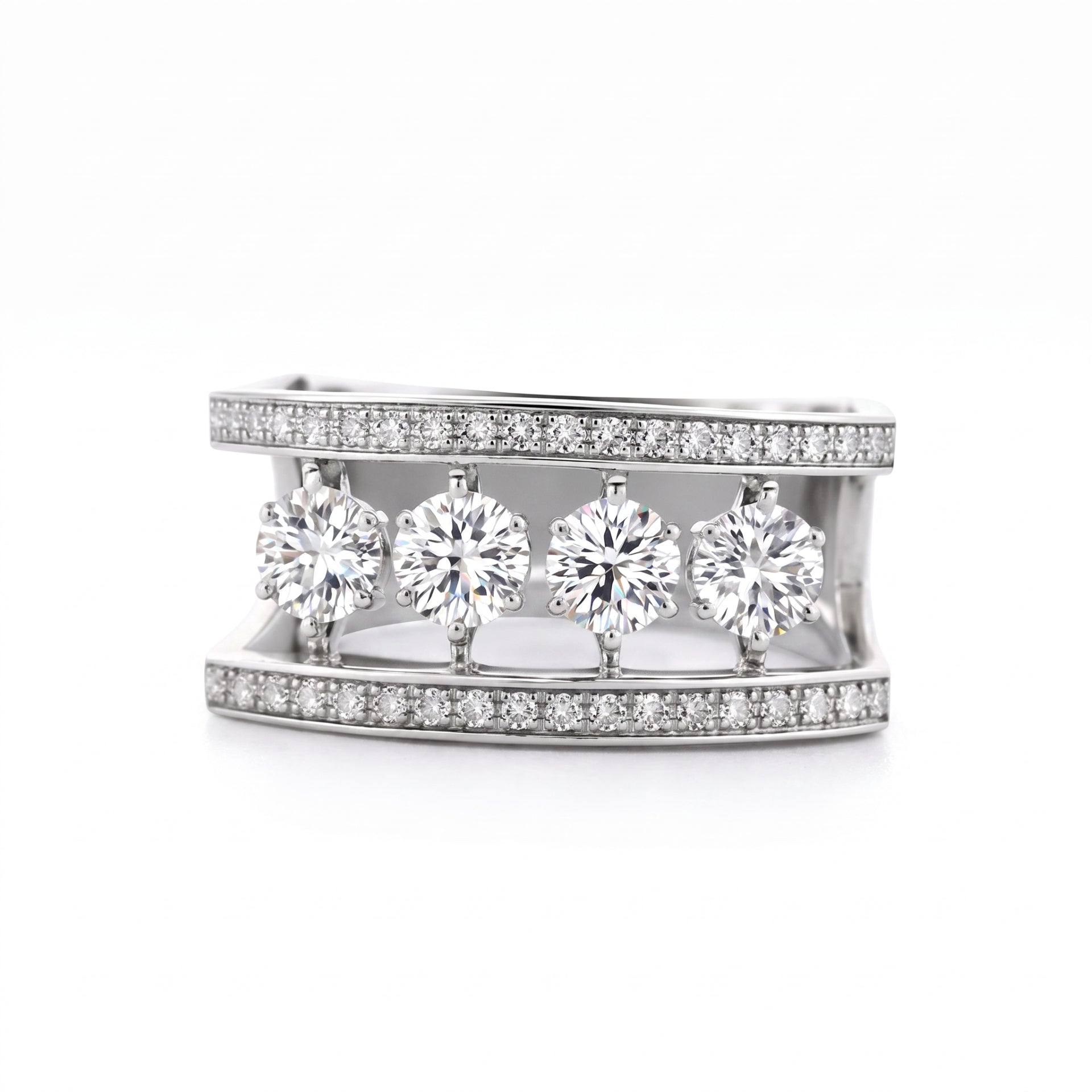 Lumina Quartet Dancing Lab Grown Diamond Ring