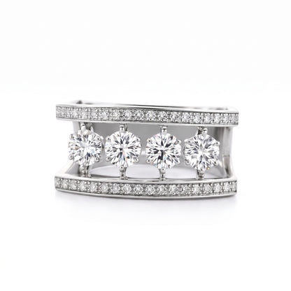 Lumina Quartet Dancing Lab Grown Diamond Ring