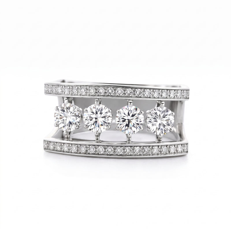 Lumina Quartet Dancing Lab Grown Diamond Ring