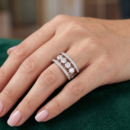 Lumina Quartet Dancing Lab Grown Diamond Ring