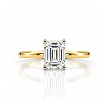Classic Silhouette Emerald Lab Grown Diamond Ring