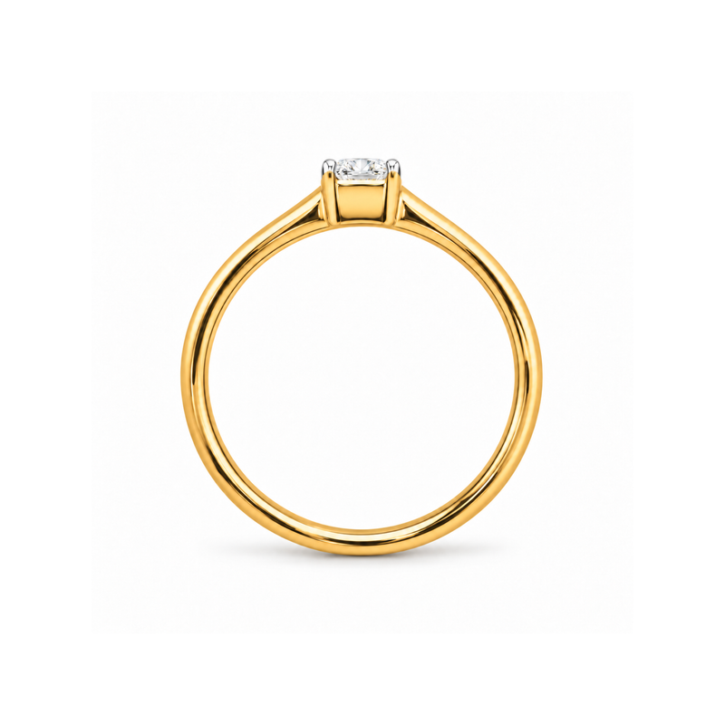 Classic Silhouette Emerald Lab Grown Diamond Ring