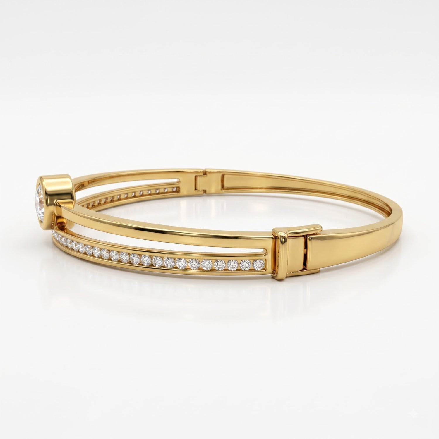 Luna Duo Solitaire Lab Grown Diamond Bangle