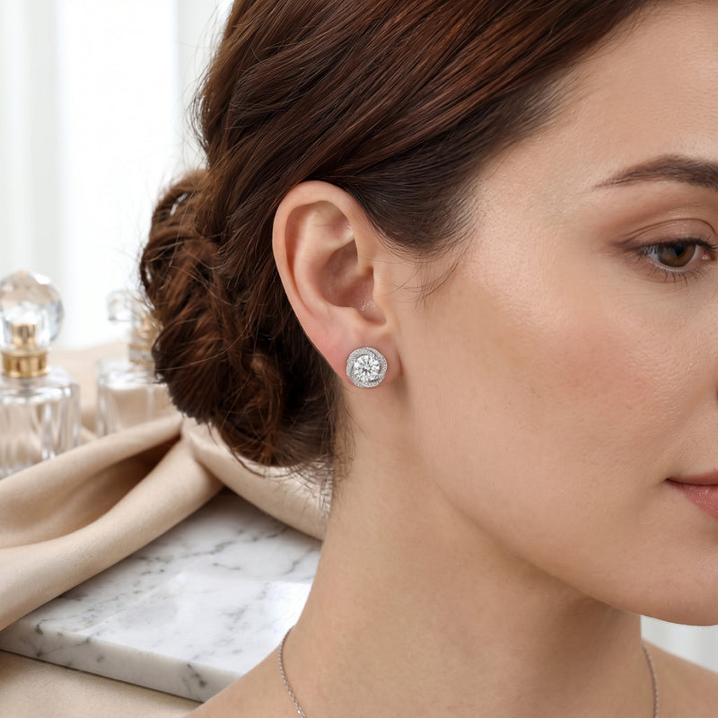 Mystic Spiral Solitaire Lab Grown Diamond Earrings