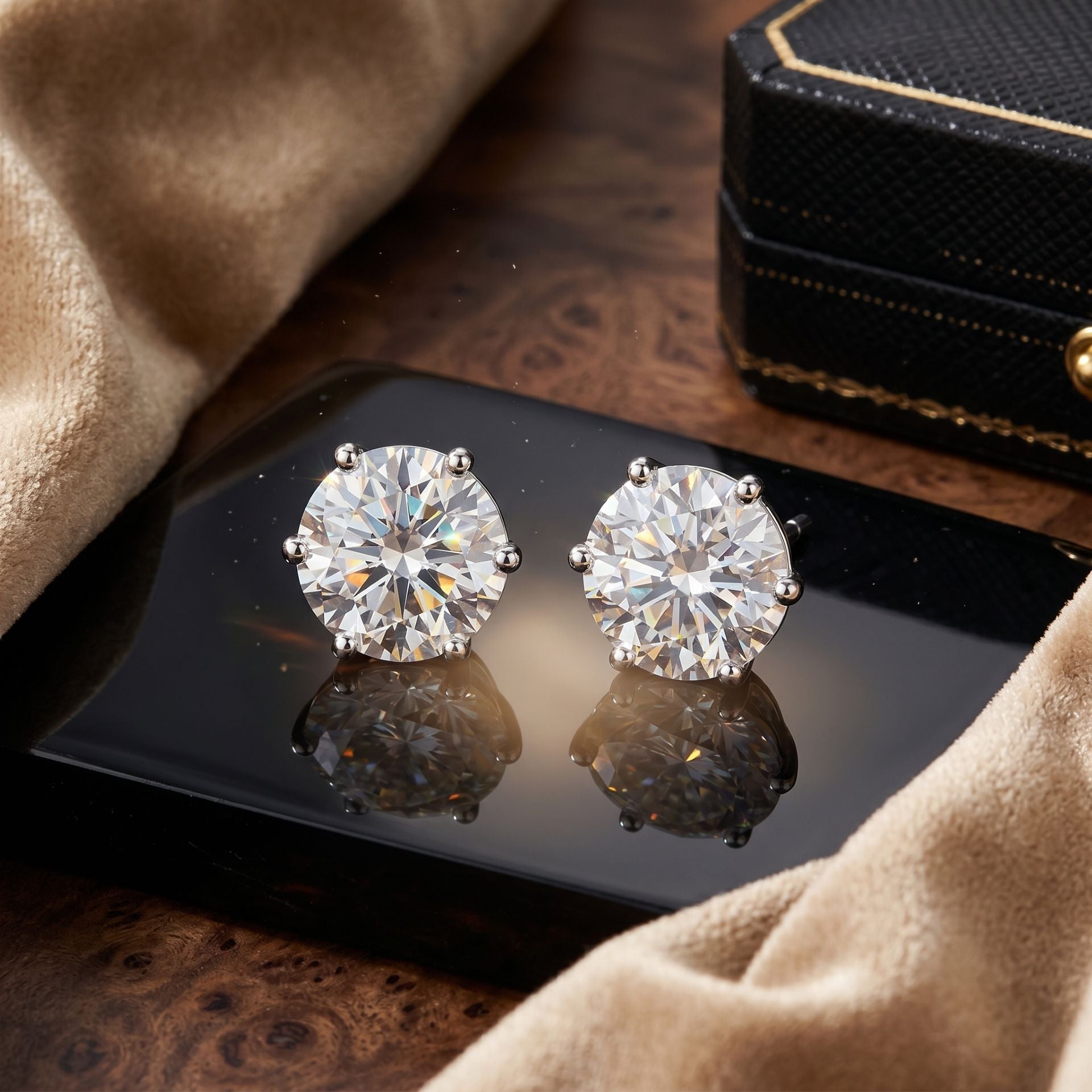 Lumière Solitaire Lab Grown Diamond Earrings