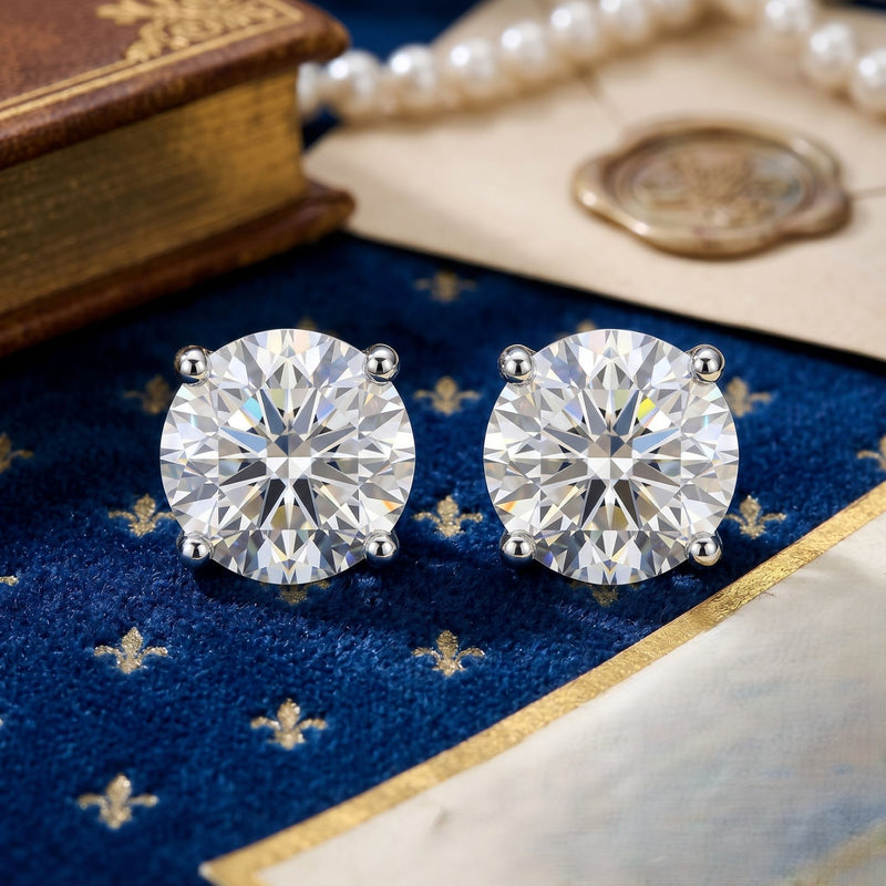 Dainty Brilliance Solitaire Lab Grown Diamond Earrings