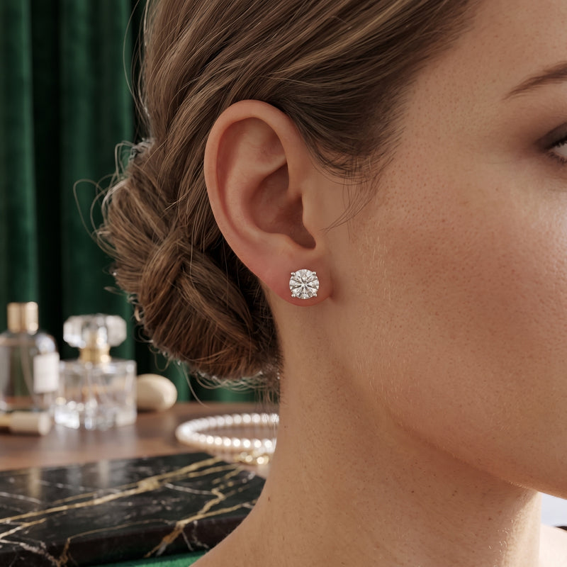 Polaris Spark Solitaire Lab Grown Diamond Earrings