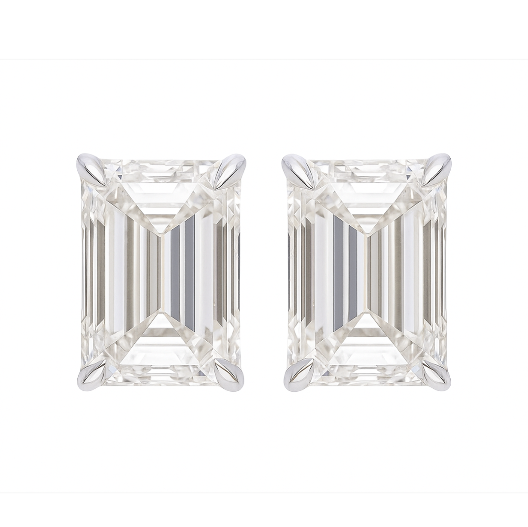 Regal Column Solitaire Lab Grown Diamond Earrings