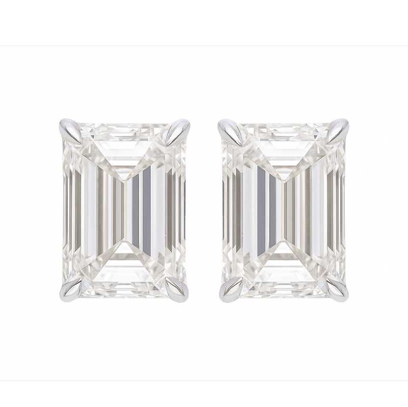 Regal Column Solitaire Lab Grown Diamond Earrings