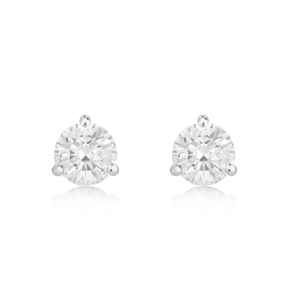 Stellar Essence Solitaire Lab Grown Diamond Earrings