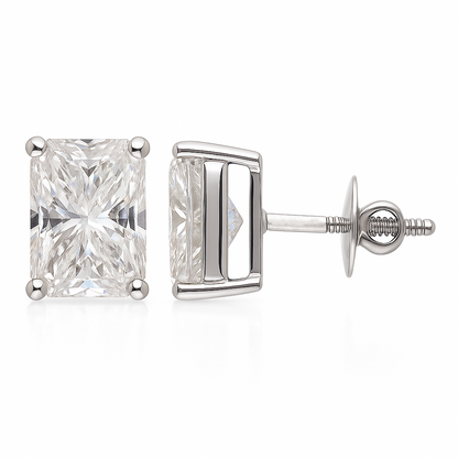 Radiant Icon Solitaire Lab Grown Diamond Earrings