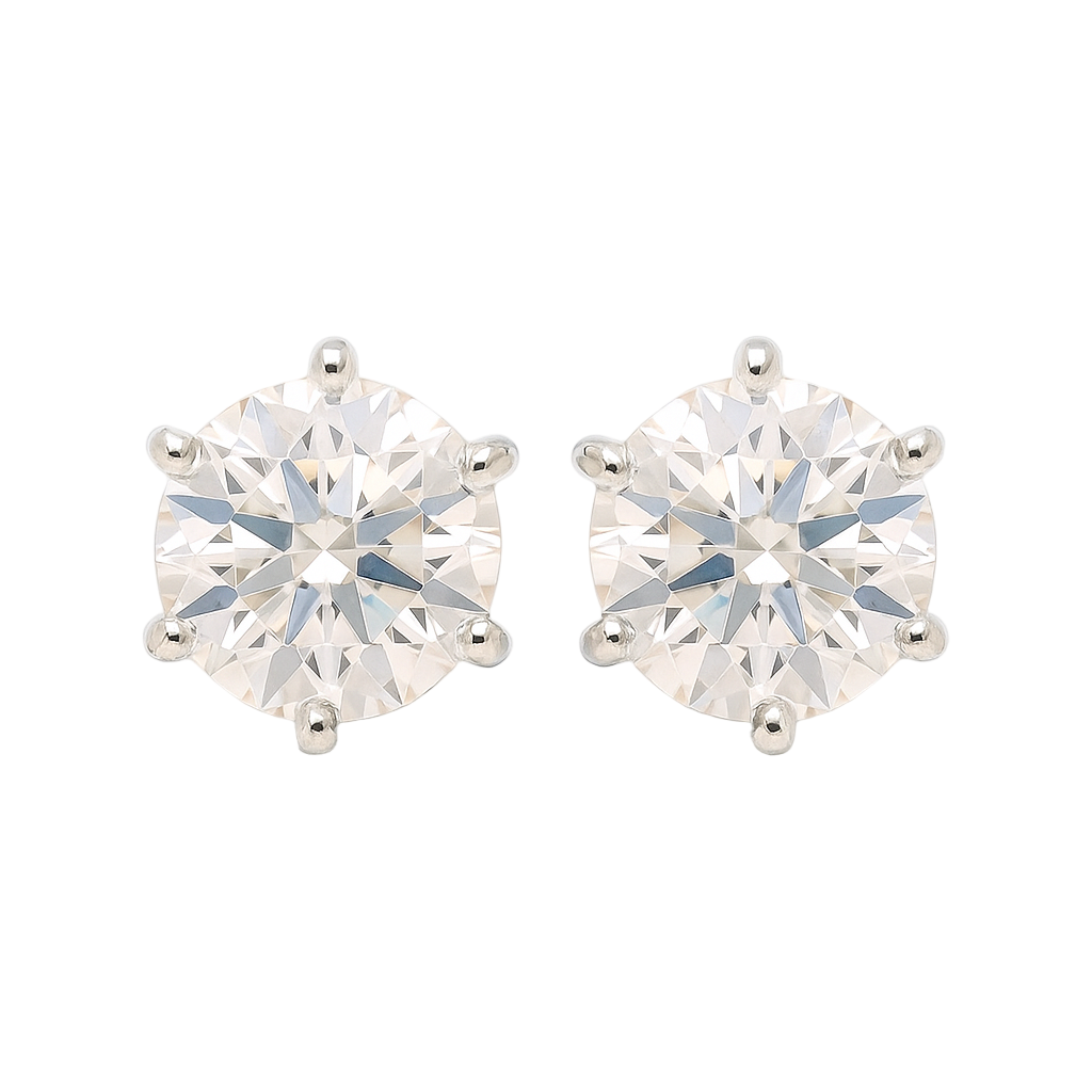 OneAura Solitaire Lab Grown Diamond Earrings