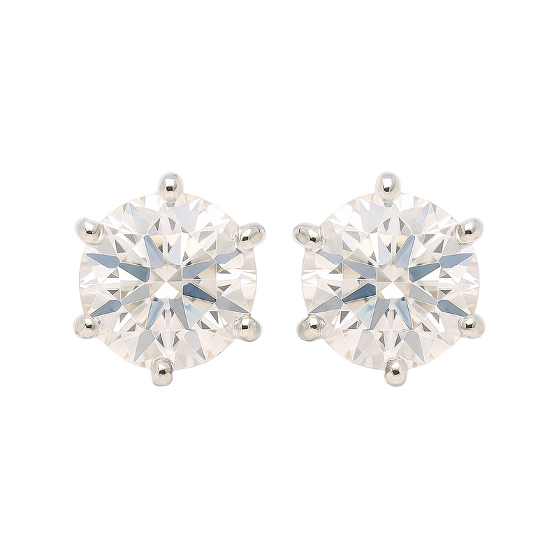 OneAura Solitaire Lab Grown Diamond Earrings