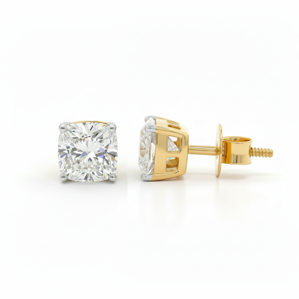Velvet  Solitaire Lab Grown Diamond Earrings