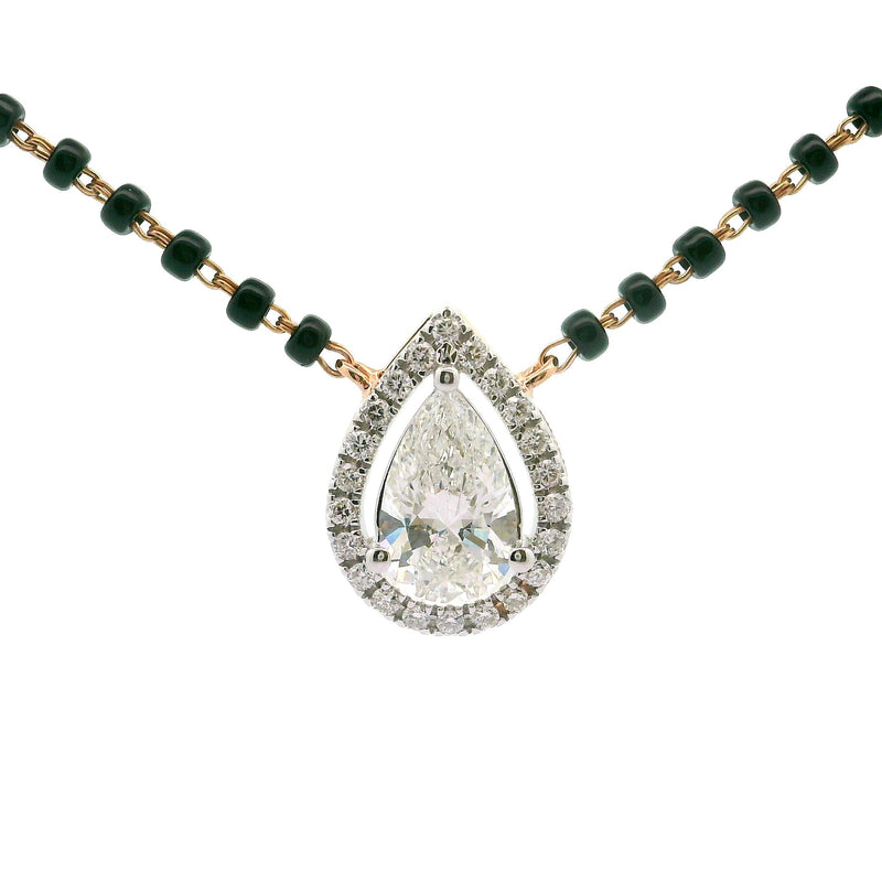 Urban Teardrop Solitaire Lab Grown Diamond Mangalsutra