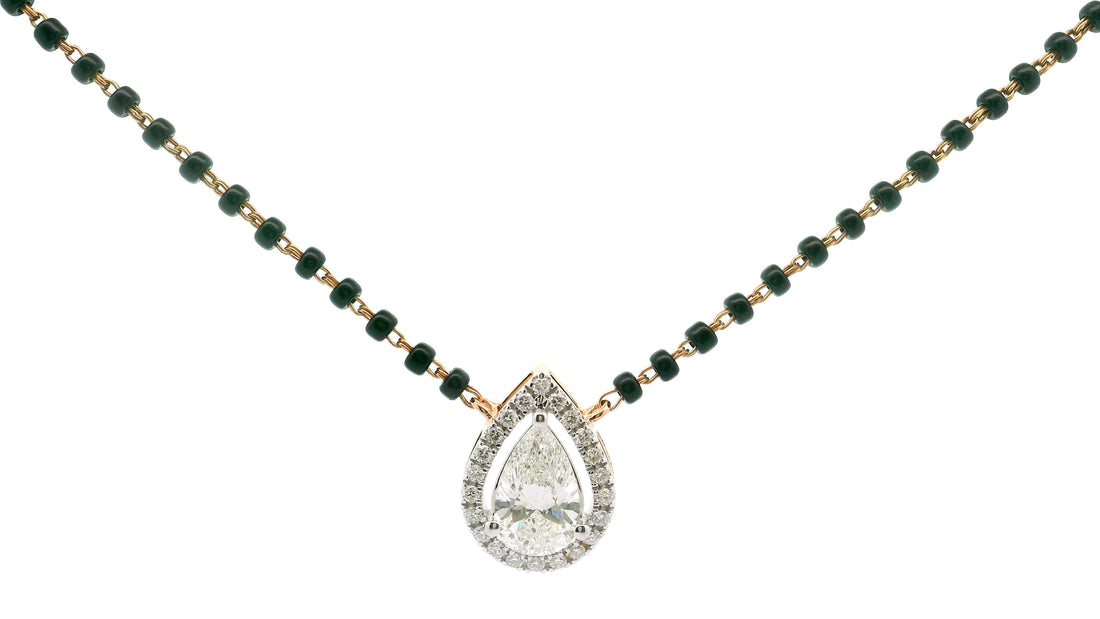 Urban Teardrop Solitaire Lab Grown Diamond Mangalsutra