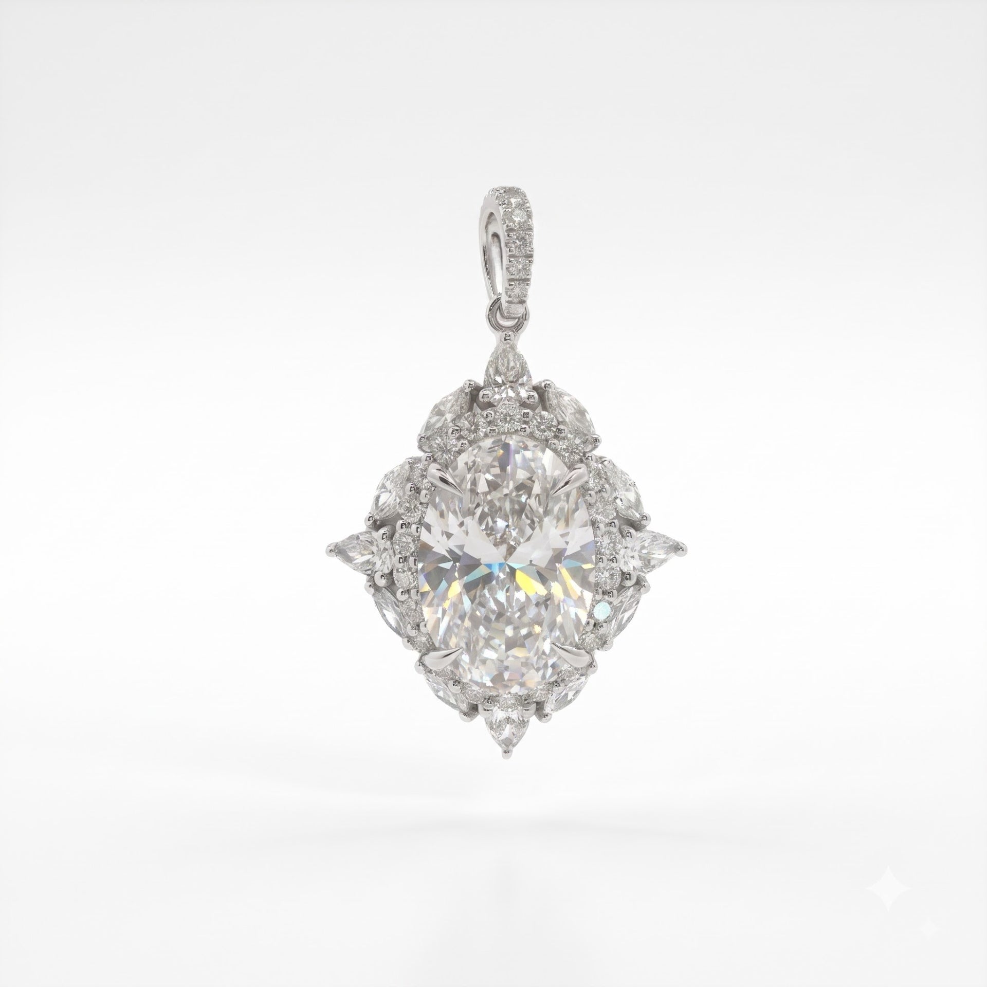 Aurelian Starburst Solitaire Lab Grown Diamond Pendant