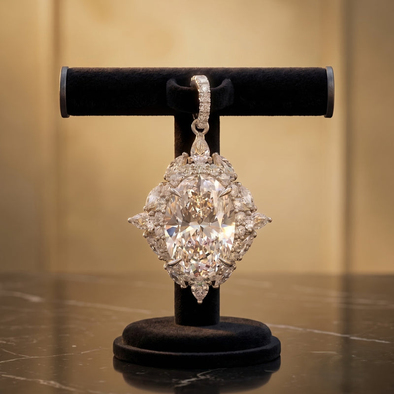 Aurelian Starburst Solitaire Lab Grown Diamond Pendant