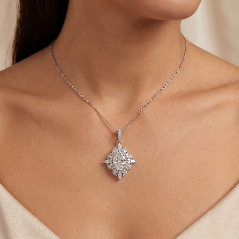 Aurelian Starburst Solitaire Lab Grown Diamond Pendant