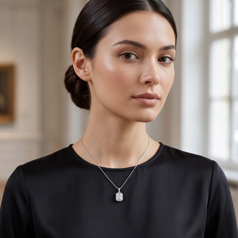 Ice Pavilion Solitaire Lab Grown Diamond Pendant