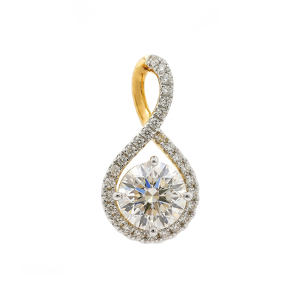 Veyra Halo Solitaire Lab Grown Diamond Pendant
