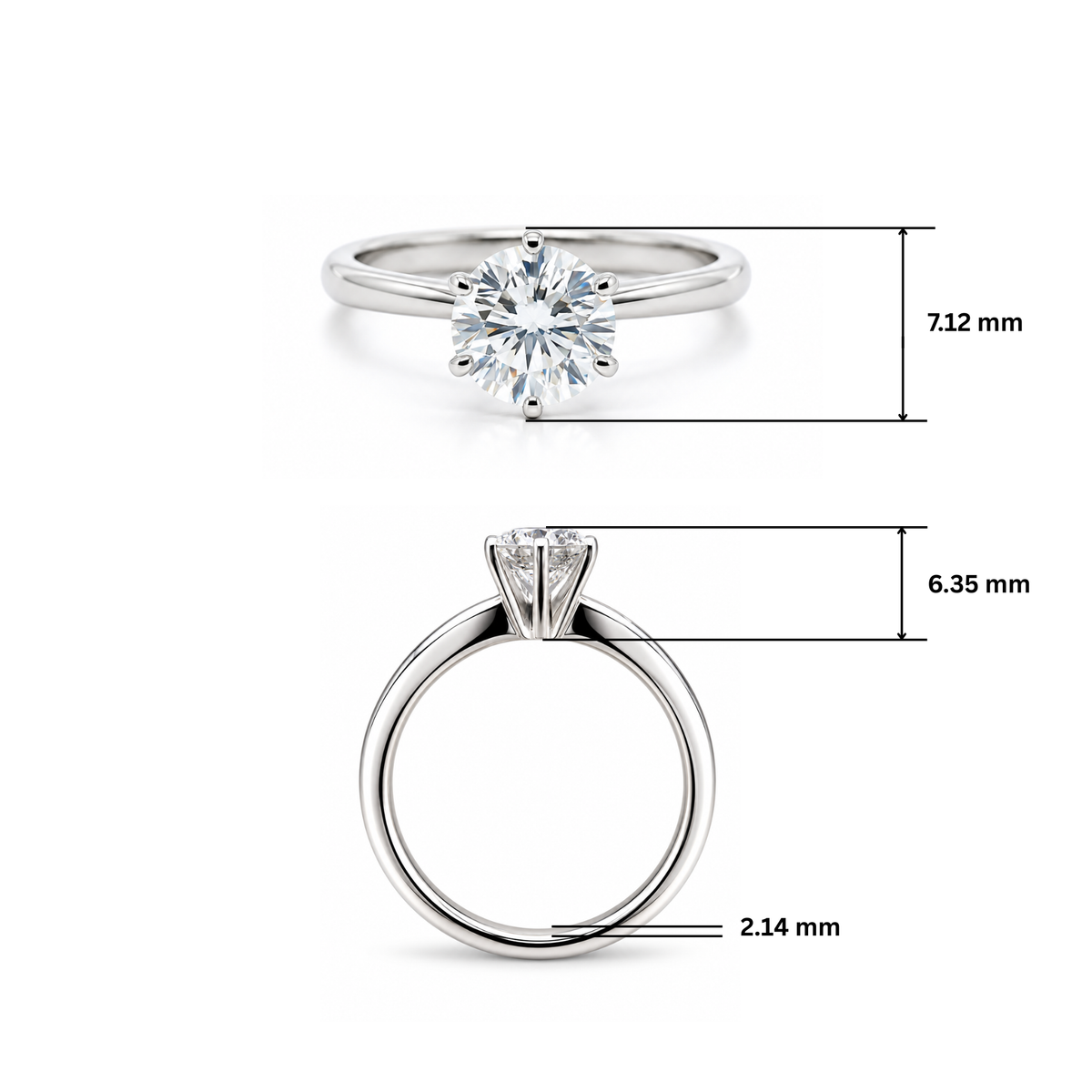Royal Axis Solitaire Lab Grown Diamond Ring