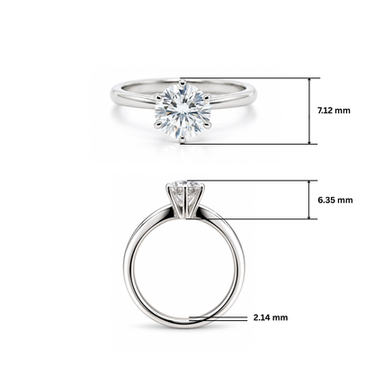 Royal Axis Solitaire Lab Grown Diamond Ring