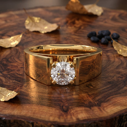 Gents Solitaire Lab Grown Diamond Ring