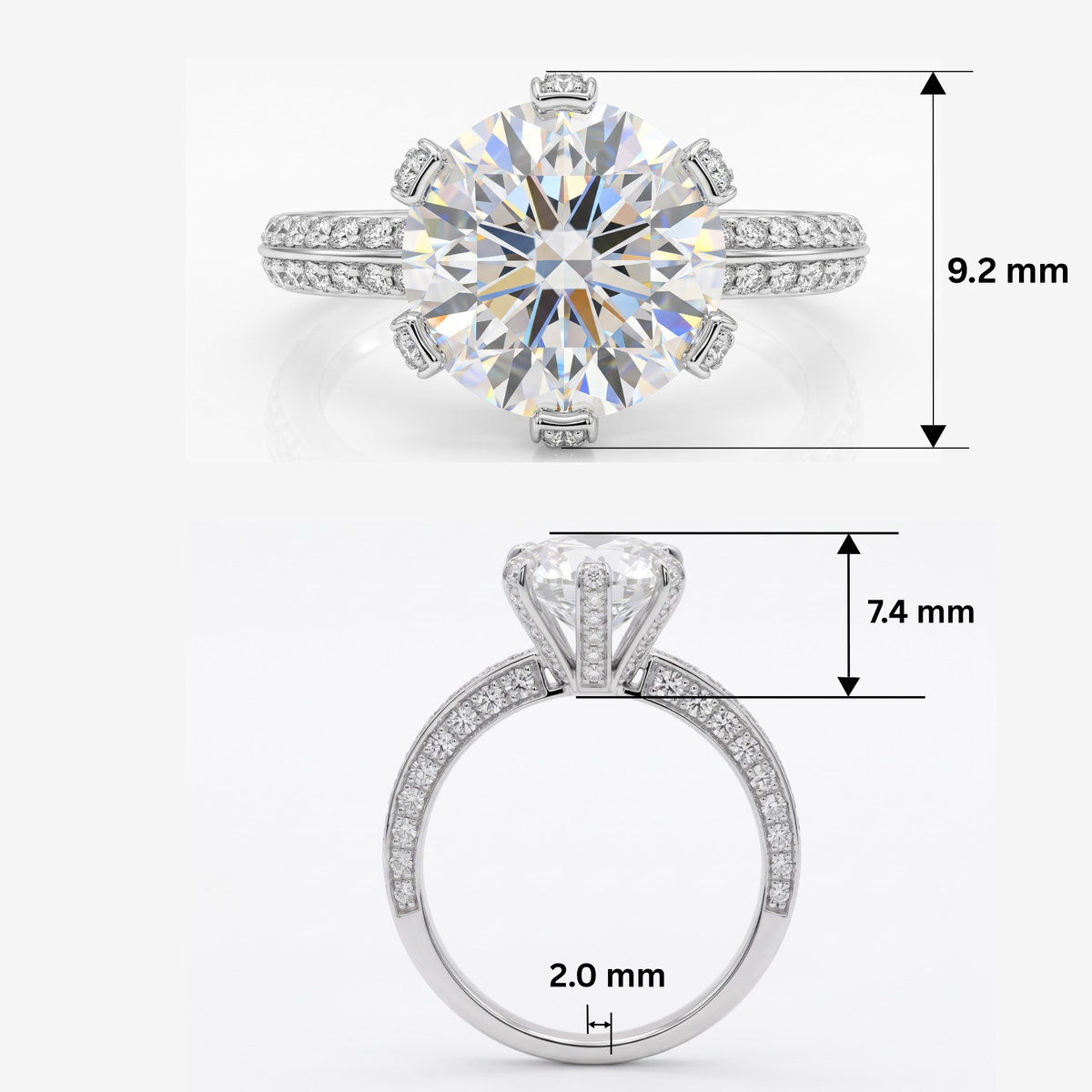 Serenya Crown Solitaire Lab Grown Diamond Ring