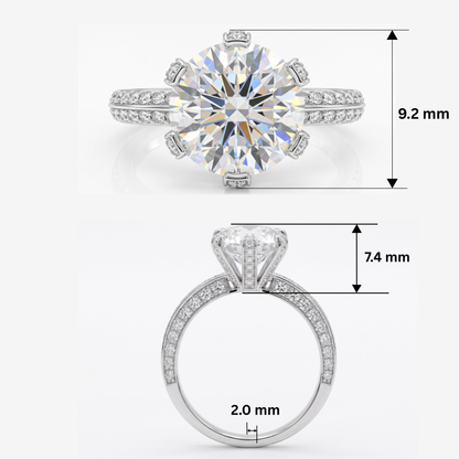 Serenya Crown Solitaire Lab Grown Diamond Ring