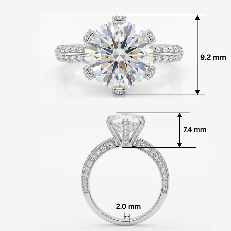 Serenya Crown Solitaire Lab Grown Diamond Ring