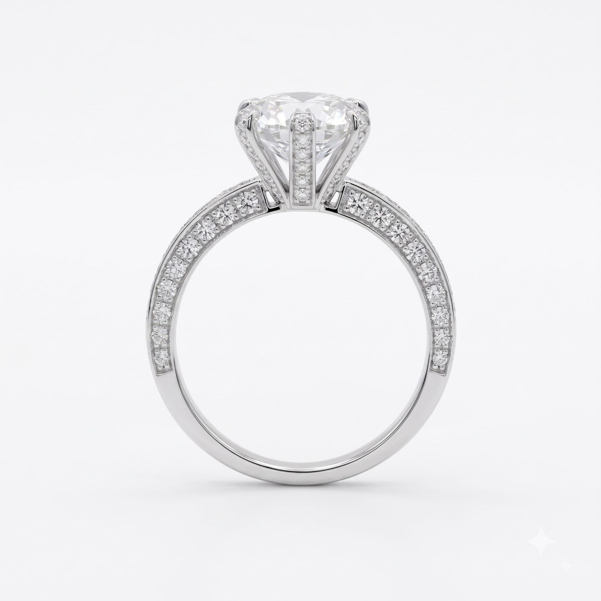 Serenya Crown Solitaire Lab Grown Diamond Ring
