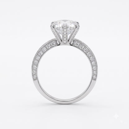 Serenya Crown Solitaire Lab Grown Diamond Ring