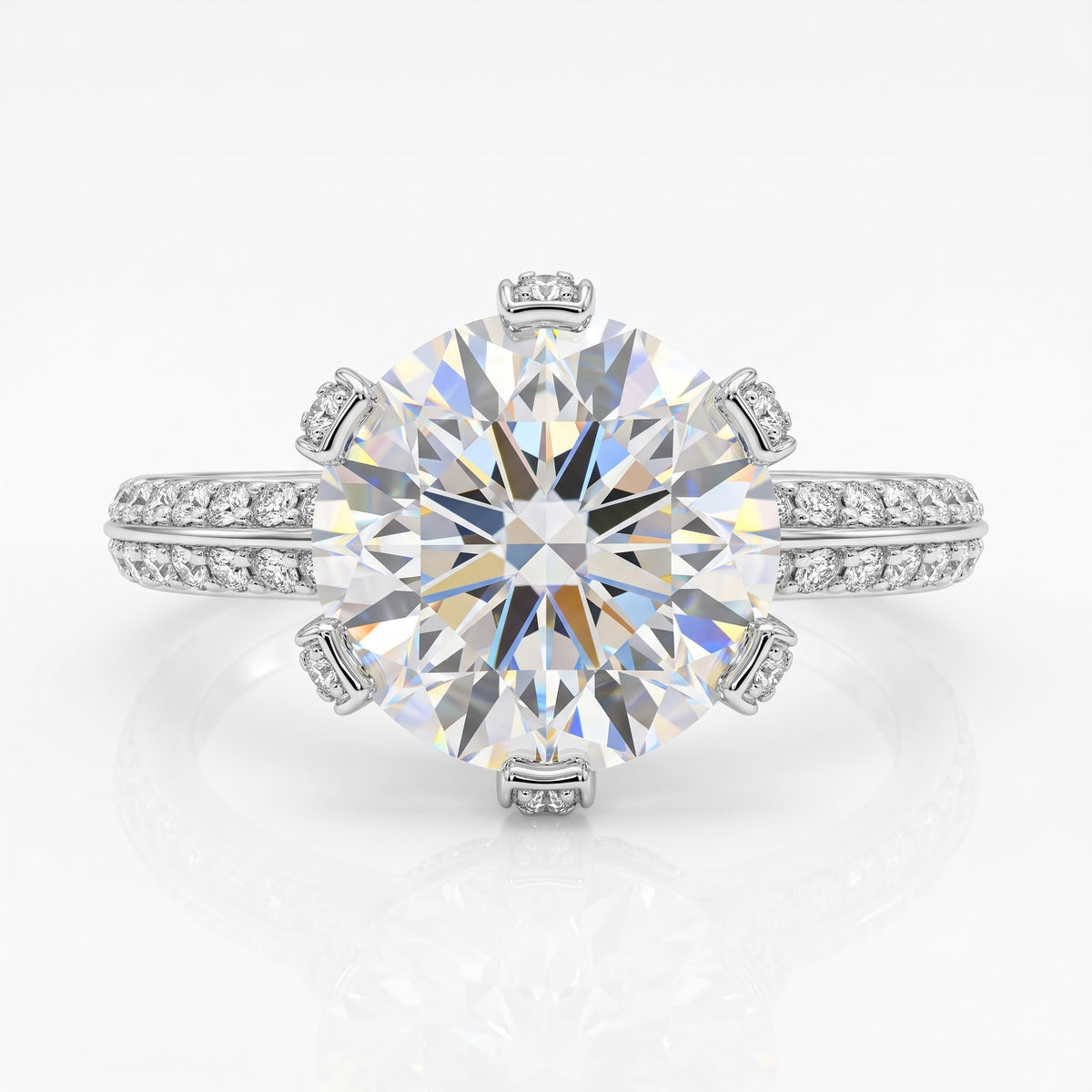 Serenya Crown Solitaire Lab Grown Diamond Ring
