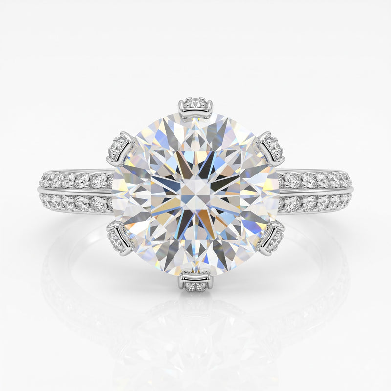 Serenya Crown Solitaire Lab Grown Diamond Ring