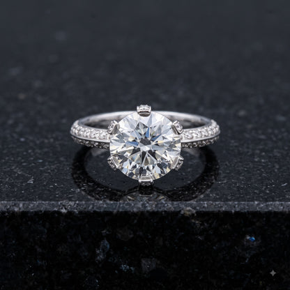 Serenya Crown Solitaire Lab Grown Diamond Ring